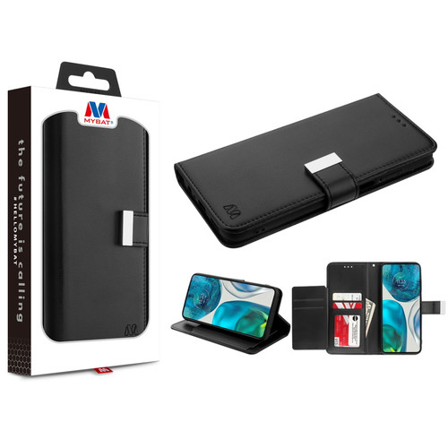 MyBat MyJacket Wallet Xtra Series for Motorola Moto G 5G (2022) - Black / Black